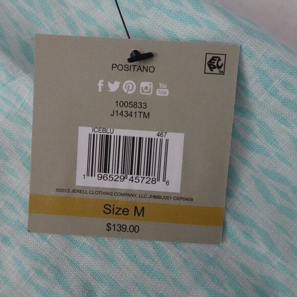 John Mark Embroidered & Beaded Tunic Top Women's Size M Blue Floral - Picture 8 of 10